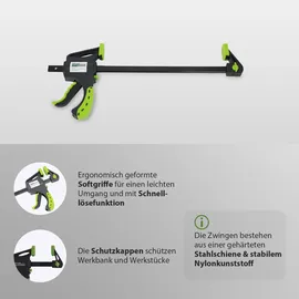 Trutzholm Einhandzwinge Kunststoff/Stahl 60x150 mm grün/schwarz