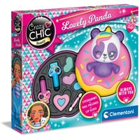 Clementoni 18821 Crazy Chic – Lovely Make Up: Panda, sicher und hypoallergen, Kosmetik-Set für Mädchen von 6 Jahren, Nagellack und Lidschatten, leicht mit Wasser abwaschbar, Mehrfarbig