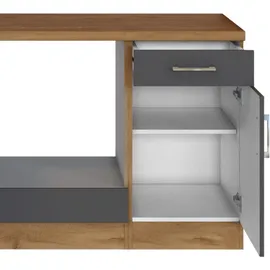Held Küchenzeile Sorrento 210 cm anthrazit/wotan eiche nachbildung