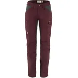 Fjällräven Fjallraven Damen Kaipak Trousers Curved W Pants, Dark Garnet-dark Grey, 38 EU