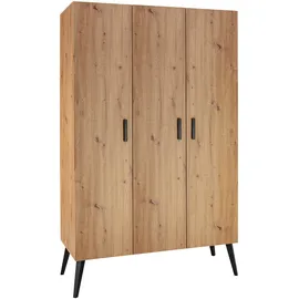 Schardt Kinderkleiderschrank Morris Oak 3-türig Eiche lackiert braun