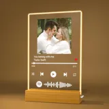 Rainsar Spotify Glas Personalisiert Custom, Song Cover Glas Bild Personalisiert mit Foto, Fotogeschenke aus Acryl für Freundin zum Jahrestag, Geburtstag, Valentinstag