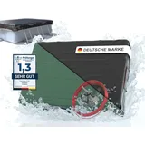 planenfux Winter Poolabdeckung rechteckig für 300x200 cm Pools|2-in-1 Poolplane aus 200g/m2 PE Material|UV-resistente Sommer&Winter Solar Pool Abdeckplane|360x260 cm Pool Winterabdeckung, Schwarz