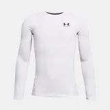 Under Armour Coldgear Armour Langarm-t-shirt - White / Black - 10-12 Jahre