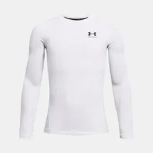 Under Armour Coldgear Armour Langarm-t-shirt - White / Black - 10-12 Jahre