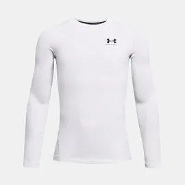 Under Armour Coldgear Armour Langarm-t-shirt - White / Black - 10-12 Jahre