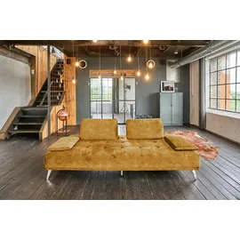 KAWOLA Schlafsofa Wiolo Velvet cognac