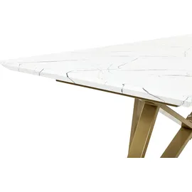 Beliani Maximus 160 x 77 x 90 cm weiß/gold