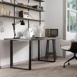 Homcom Tischbeine, 2er-Set Tischkufen, Möbelfüße aus Vierkantprofilen, für Couchtisch, Esstisch, Stahl, Schwarz - Metall Kufe, 8x72x60 cm Esszimmer, Esstische, Tischsysteme