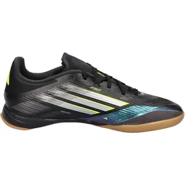 adidas F50 League Indoor Football Boots, Core Black/Iron Met./Lemon / 48