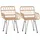 furnicato Gartenstuhl 56 x 64 x 80 cm braun 2 St.