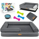 Lovpet Tierbett, Orthopädisches Hundebett Hundekissen Hundekorb Relax schwarz