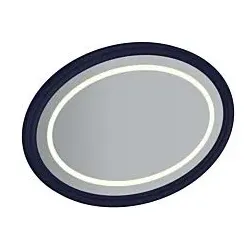 Vitra Valarte Flachspiegel 65789 1000x45x700mm, oval, LED-Beleuchtung, Korpus stahlblau, lackiert
