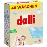 Dalli Sensitiv Vollwaschmittel-Pulver 48 Waschladungen Hautverträglich 3,12 kg