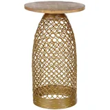 Beliani Beistelltisch Mango Holz rund 30 cm Waihi