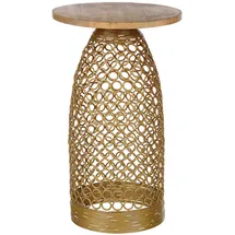 Beliani Beistelltisch Mango Holz rund 30 cm Waihi