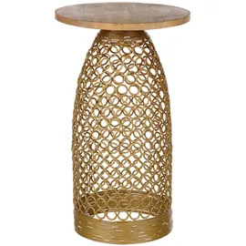 Beliani Beistelltisch Mango Holz rund 30 cm Waihi