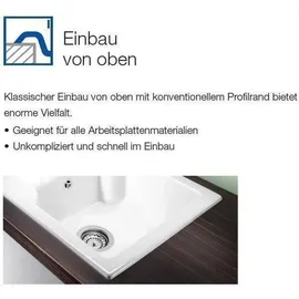 Blanco Elon XL 6 S weiß + Excenterbetätigung + InFino