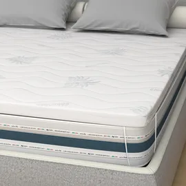 MiaSuite i sogni italiani Topper aus Memory Foam 180x200 - 5 cm, hoch, abziehbar, Gewebe Aloe Vera, Matratzenauflage H5