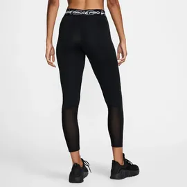 Nike Pro Mid-Waist 7/8-Leggings Damen 010 black/iron grey/white/white XS