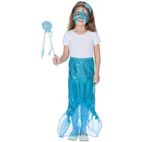 WOOOOZY Kostüm-Set Meerjungfrau blau, 3-teilig