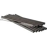 APS Trinkhalme 10 St. Ø 8 mm Länge 15 cm Gunmetal-Look