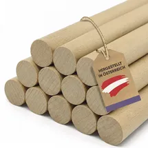 vasalat Holzstäbe Set glatt 100 cm x 0,8 cm