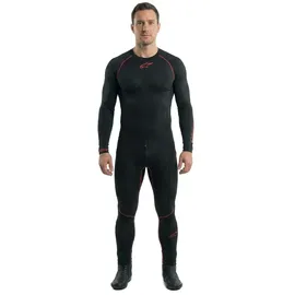 Alpinestars Ride Tech Lite Langarm-basisschicht-anzug - Black / Red - M-L