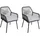 Mendler HWC-O12 Gartenstuhl 54 x 54 x 81 cm grau 2 St.
