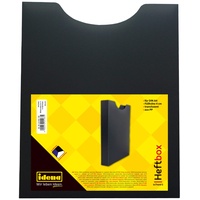 IDENA 225163 - Heftbox für DIN A4, Hochformat, aus PP, Füllhöhe 4 cm, schwarz,
