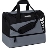 Erima Unisex Six Wings Sporttasche mit Bodenfach, Slate Grey/schwarz, M