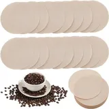 400 Stück Papier-Kaffeefilter 56 x 56 cm – runde Universal-Ersatzfilter – ungebleichte Kaffeefilter – Filter für Kaffeemaschinen – kompat...