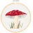 Rico Design Stickpackung Gezählter Kreuzstich, Shroom Pilz Bild, inkl. Stickring Ø 15 cm