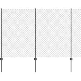 vidaXL Zaun 1,6 x 10 m Grau/Stahl
