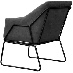 SVITA JOSIE Sessel gepolstert Beistellsessel anthrazit Sofa Relaxsessel Stoff