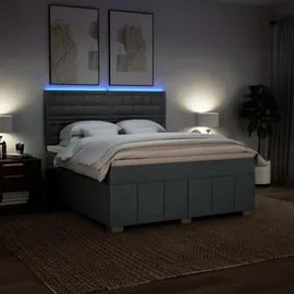 vidaXL Boxspringbett 180 x 200 cm Dunkelgrau
