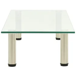 vidaXL TV-Tisch Transparent 80x35x17 cm Hartglas