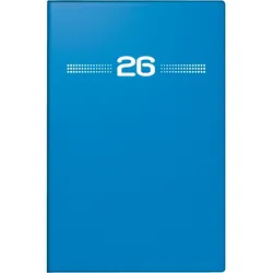 Rido Taschenkalender Industrie I 7,2x11,2cm 1 Woche/Seite Kunststoff blau 2026