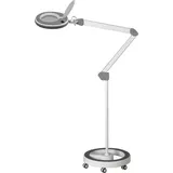 Lumeno LED Lupenleuchte 851X, inkl. Rollstativ, 5 Dioptrien grau