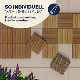 CASARIA Holzfliesen mehrfarbig 30 x 30 cm 22 St.