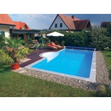 Steinbach Styroporpool Komplettset Typ Highlight 600x300x150cm adriablau/blaue Treppe (016280)