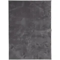 vidaXL Teppich HUARTE Kurzflor Weich und Waschbar Anthrazit 160x230 cm