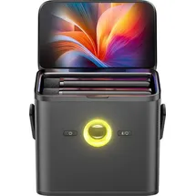 ikarao Shell S3 – Tragbare Karaoke-Maschine mit 7” Touchscreen, 2 kabellosen Mikrofonen und 6 Monaten gratis KaraFun-App - Schwarz