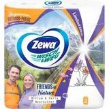 Zewa Küchenrolle Wisch & Weg, Friends of Nature, 2-lagig, 72 Blatt je Rolle, Zellstoff, saugstark & reißfest, 2 Rollen