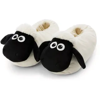 Nici Nici Green Shaun das Schaf Plüsch Hausschuhe Schaf Hausschuh zum Schlupfen weiß 40/43 (41)
