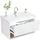 Okwish Waschbeckenunterschrank 1 Schublade 76 x 45 x 46 cm Weiß