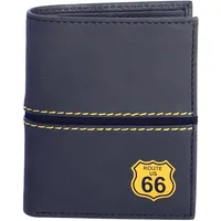 ROUTE 66 Herrengeldbörse – Geldbörse für Herren – Geldbörse für Herren – Geldbörse aus Leder mit RFID Männer – Geldbörse für Herren aus Leder, Luis, Marineblau, Estándar