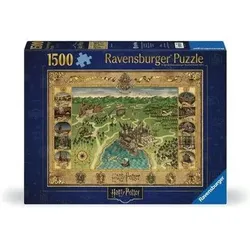 RAVENSBURGER 12000720 Puzzle 1500 Teile Hogwarts Karte