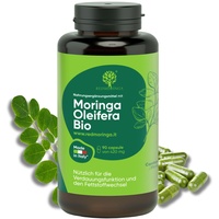 RedMoringa Bio Moringa Oleifera Nahrungsergänzungsmittel - 100% natürlich | Moringa in veganen Protein-Kapseln | Quelle für Vitamine, Mineralien und Proteine - 90 Kapseln - Hergestellt in Italien