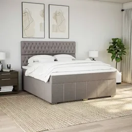 vidaXL Boxspringbett 180 x 200 cm Taupe